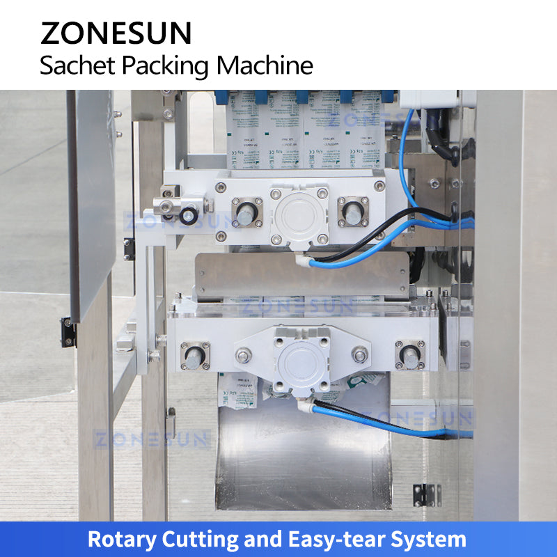  ZONESUN ZS-FS500K4 4-Lane Automatic VFFS Granule Sugar & Salt Pouch Packaging Line