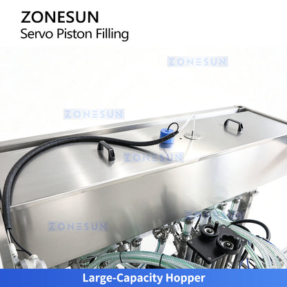 ZONESUN ZS-YT8T-8PX Automatic 8-Head Servo Piston Paste Filling Machine for  Pastes and Viscous Liquid