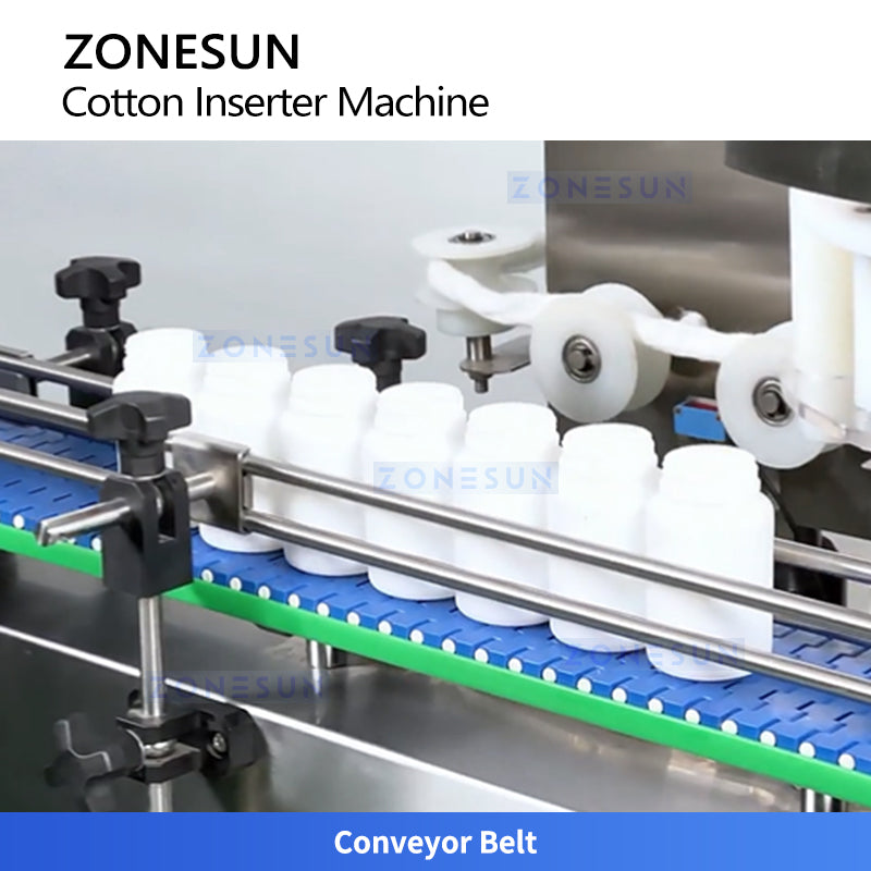 ZONESUN ZS-SED10 Automatic Cotton and Desiccant Inserting Machine for Bottle Packaging