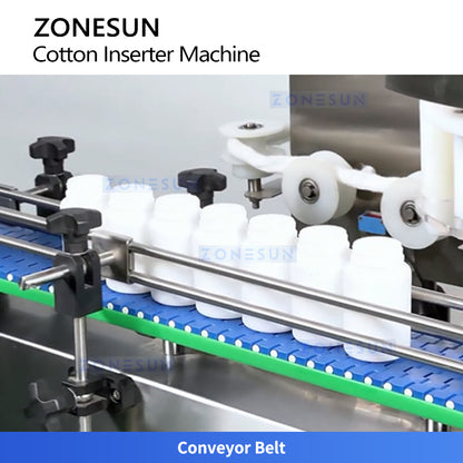 ZONESUN ZS-SED10 Automatic Cotton and Desiccant Inserting Machine for Bottle Packaging