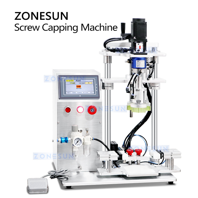 Precise Torque: ZONESUN ZS-XG450S Servo Capping Machine for Jars, Glass Bottles & Metal Cans