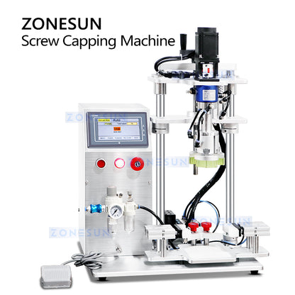 Precise Torque: ZONESUN ZS-XG450S Servo Capping Machine for Jars, Glass Bottles & Metal Cans