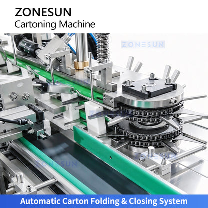 ZONESUN ZS-MSZH30L Automatic Top Load Cartoning Machine for Food Granules and Cosmetic Bottles