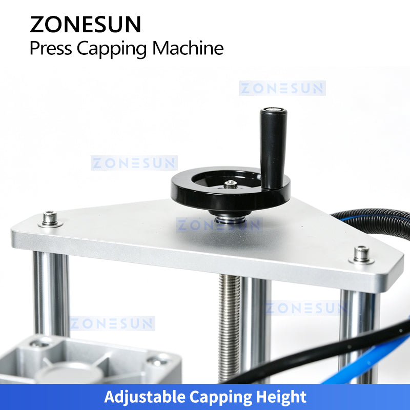 ZONESUN ZS-PDCM100C Semi-Automatic Pneumatic Press Capping Machine for Buckets and Pails