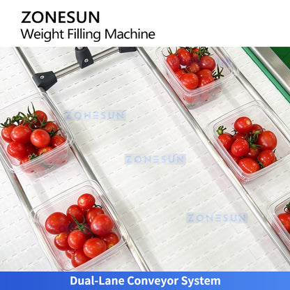 ZONESUN ZS-GWF24 Automatic Multi-Head Weigher Small Fruit Clamshell Tray Filling Packing Machine