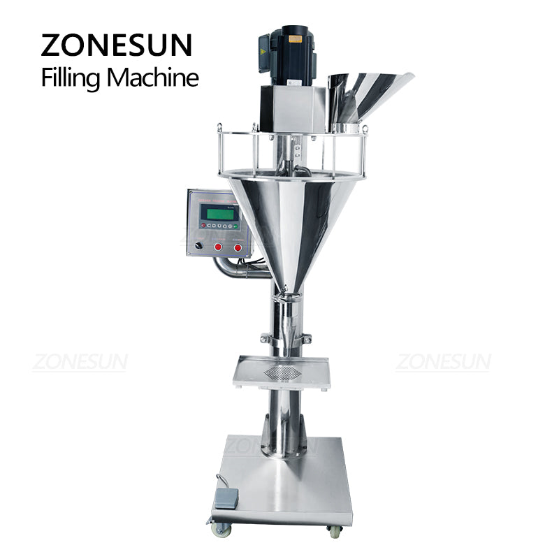 ZONESUN ZS-FM100L Auger Filling Machine for Precise Dosing of Powders, Flour, and Fodder