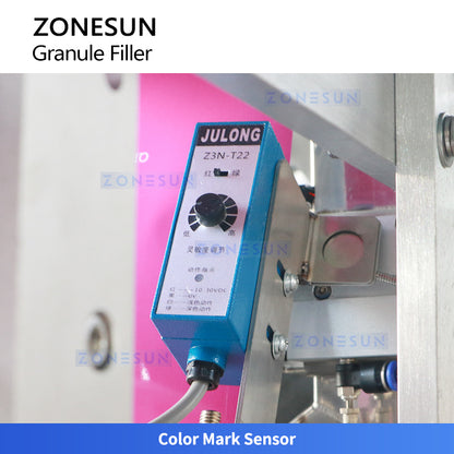 ZONESUN ZS-FSCS01 Granule Packing Machine with Automatic Counting Bag Forming Filling Sealing and Cutting for Capsules Candies and Nuts