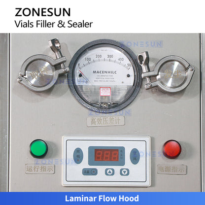 High Precision: ZONESUN ZS-AFC9H Automatic Vial Filling Stoppering Machine with Laminar Flow Hood