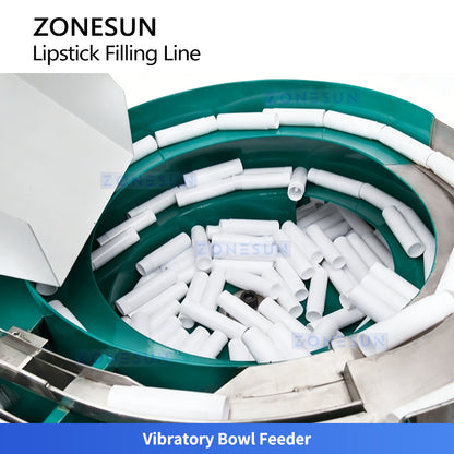 ZONESUN ZS-AFC6S Automatic Lipstick and Lip Balm Filling Line for Cosmetic Production