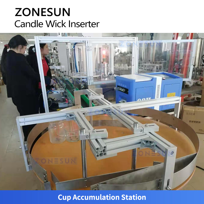 ZONESUN ZS-ACW2 Automatic Candle Wick Inserting Machine for High Efficiency Candle Manufacturing