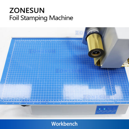 ZONESUN ZS-8025 Foil Stamping Machine for Leather, Cards, Ribbon, PVC—No Brass Stamp Needed