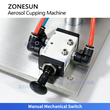 ZONESUN ZS-BG250 Pneumatic Aerosol Can De-capping Machine for Spray Can Valve Removal