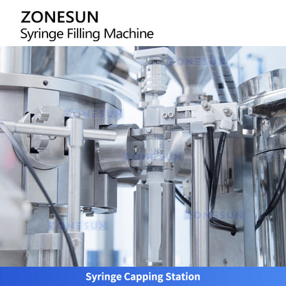 ZONESUN ZS-ZFC2 Automatic Syringe Filling and Capping Machine for Pharmaceutical Packaging