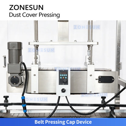 ZONESUN ZS-VTYG03 Automatic Dust Cover Pressing and Capping Machine for Large Bottles