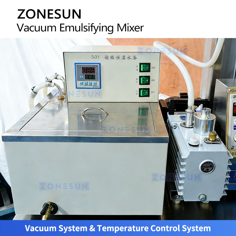 ZONESUN ZS-YK5L Laboratory Vacuum Emulsifying Homogenizer Mixer for Cream & Lotion