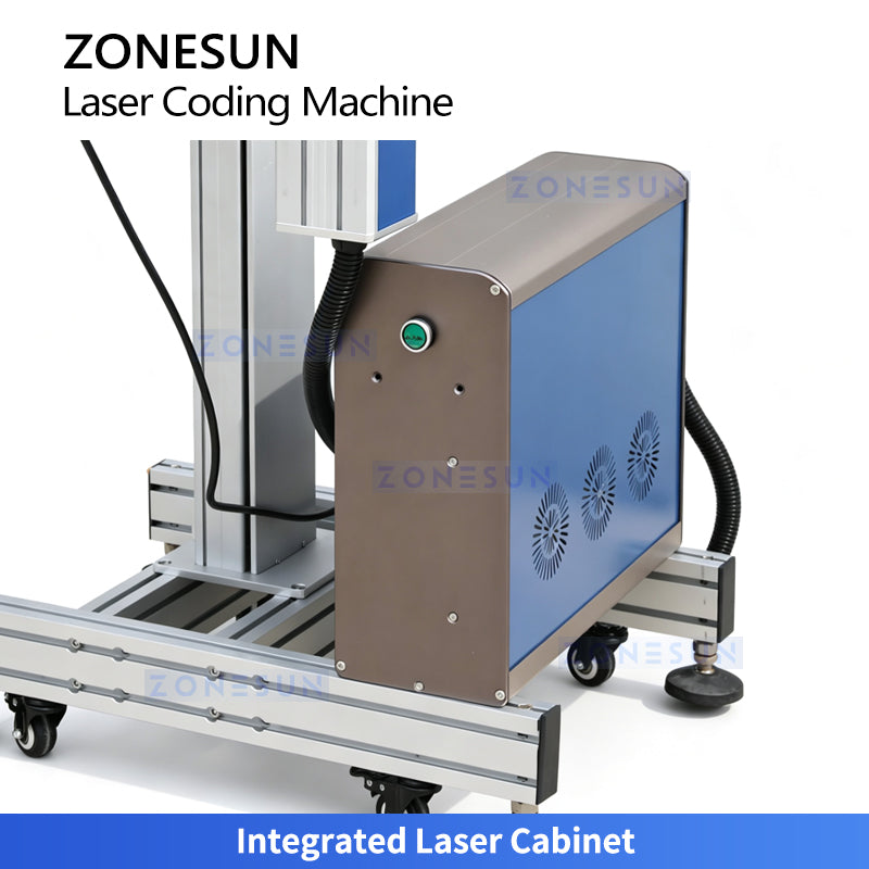ZONESUN ZS-LM03 Infrared Laser Coding and Marking Machine for Text, Logos, Production Dates