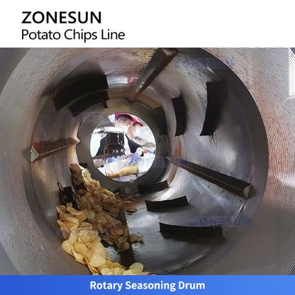 ZONESUN ZS-PCL1 Fully Automatic Potato Chips Production Line for Food Manufacturers