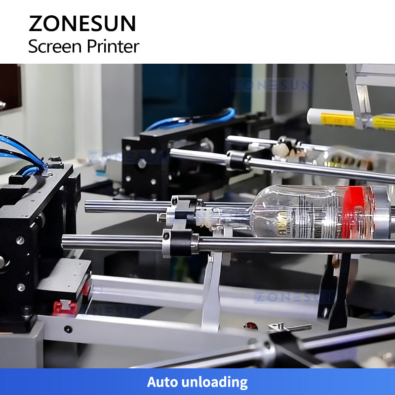 ZONESUN ZS-SWP4 Automatic Multicolor Screen Printing & Hot Stamping Machine for Bottles, Jars & Cups