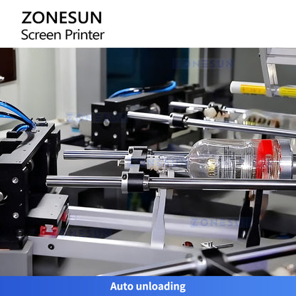 ZONESUN ZS-SWP4 Automatic Multicolor Screen Printing & Hot Stamping Machine for Bottles, Jars & Cups
