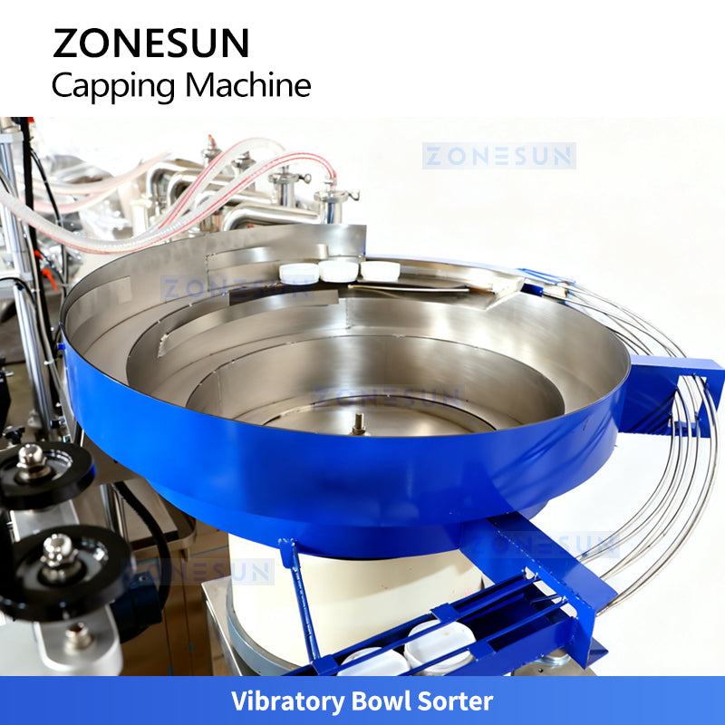 ZONESUN ZS-XG440H2 Servo Automatic Capping Machine for F Style Oil Bottles and Containers