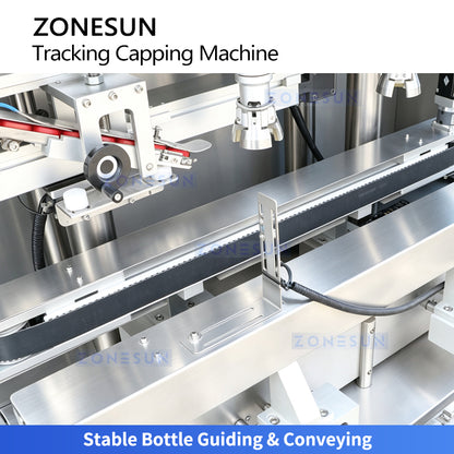 ZONESUN ZS-XG440P Automatic Double-Head High-Speed Tracking Capping Machine for Continuous Capping