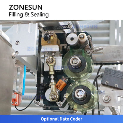 ZONESUN ZS-FS220U Automatic Liquid Paste Sachet Packing Machine Dual Filler 3/4 Side Seal