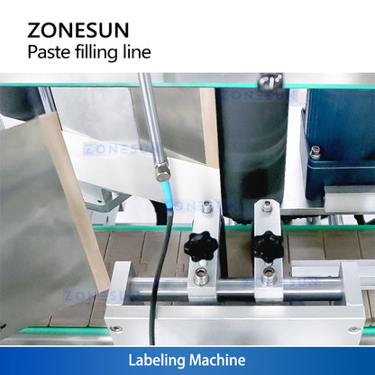 ZONESUN ZS-FAL180D8 Desktop Bottle Filling Capping Labeling Machine For Paste