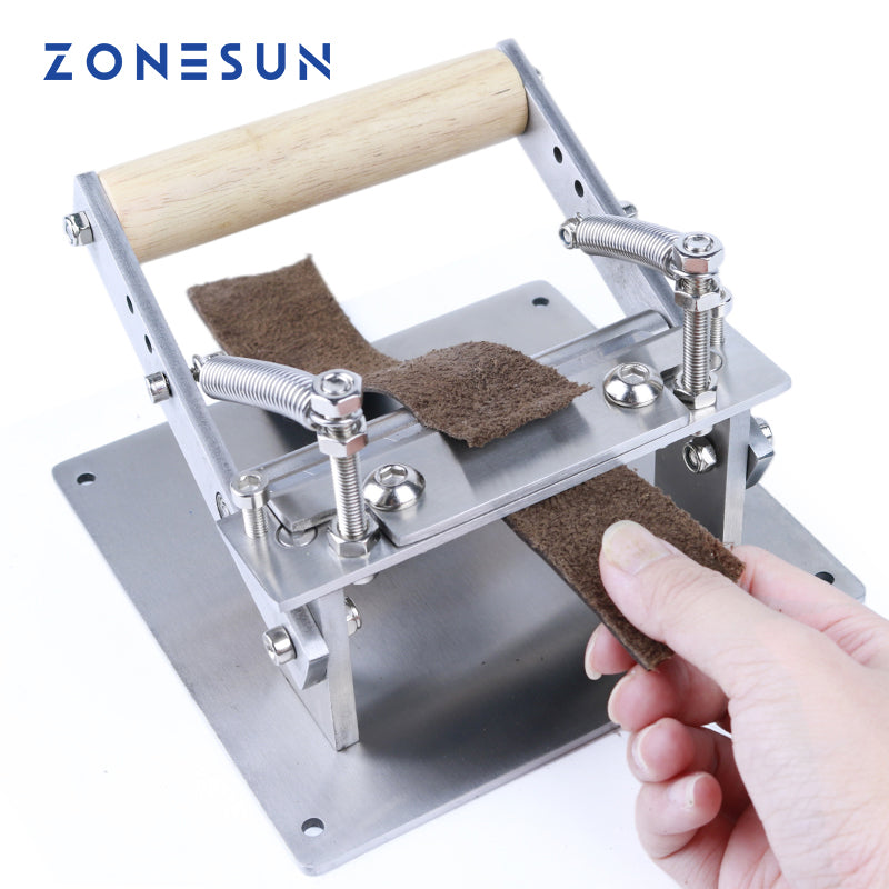 ZONESUN Leather Scraper Manual Leather Skiver Peel Tools Shovel Skin Machine Splitter Vegetable Tanned Handle Peeler
