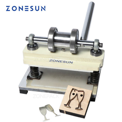 ZONESUN Manual Leather Die Cutting Machine Handmade Earring Die Cuts Pressing Machine For Punching Clicker Die Steel Rule Die