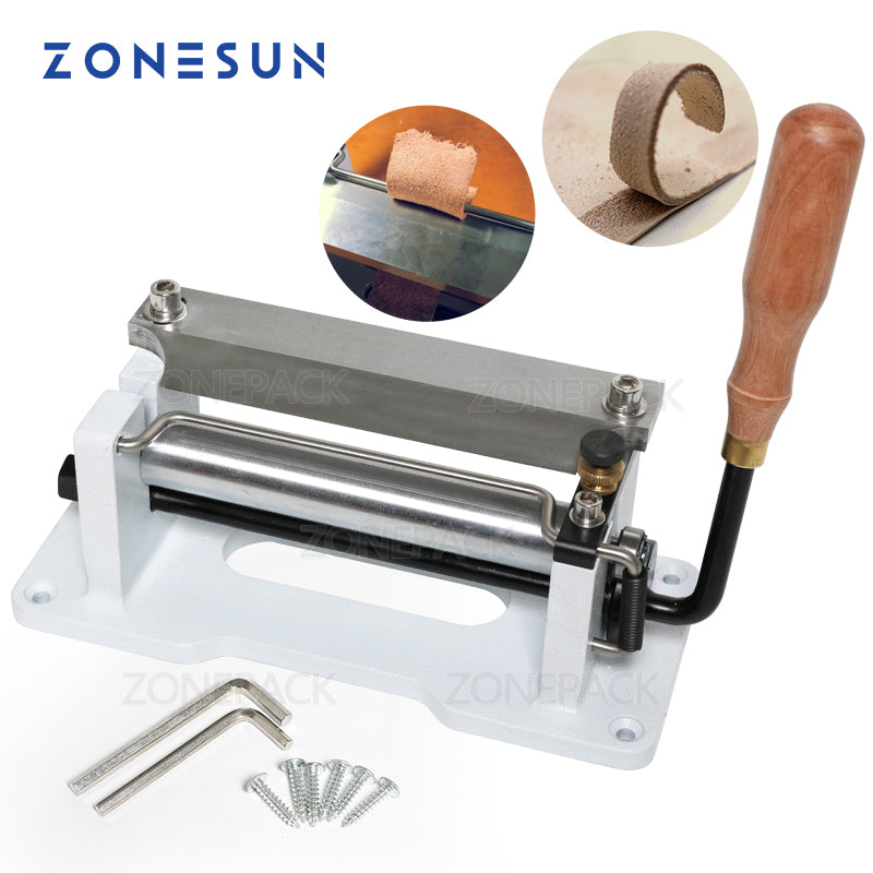 ZONESUN Manual Leather Skiver Machine Strap Splitter Handle Leather Peeling Tools