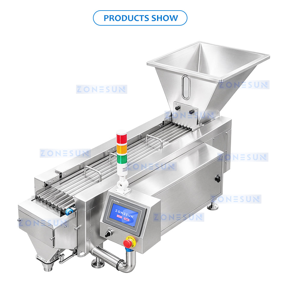 ZONESUN ZS-JF8C Semi-Automatic 8-Lane Electronic Candy Gummy Tablet Capsule Counting Filling Machine