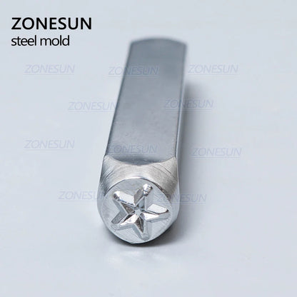 ZONESUN Star Jewelry Metal  Alphabet LOGO Steel Mold Metal Stamping Tools For Jewelry Gold Ring Bracelet Necklace