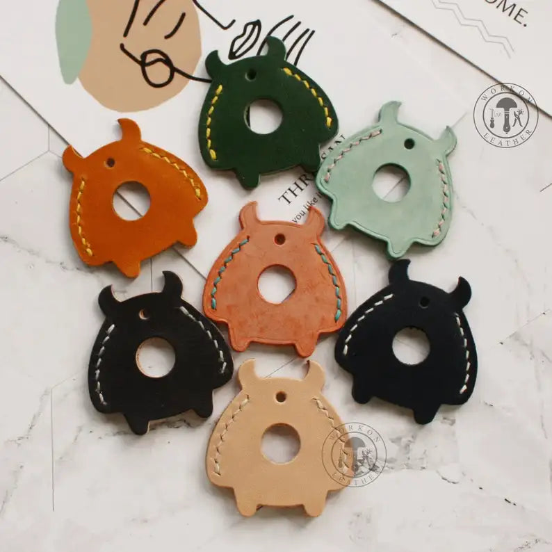 ZONESUN monster key fob ring cover earphone customized leather cutting click press steel rule die handmade handicraft diy gift