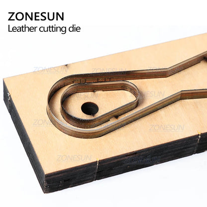 ZONESUN Custom Leather Key Chain Die Cuts For Handmade Key Ring DIY Key Fob Punching Tool  Cutting Clicker Die Steel Rule Die