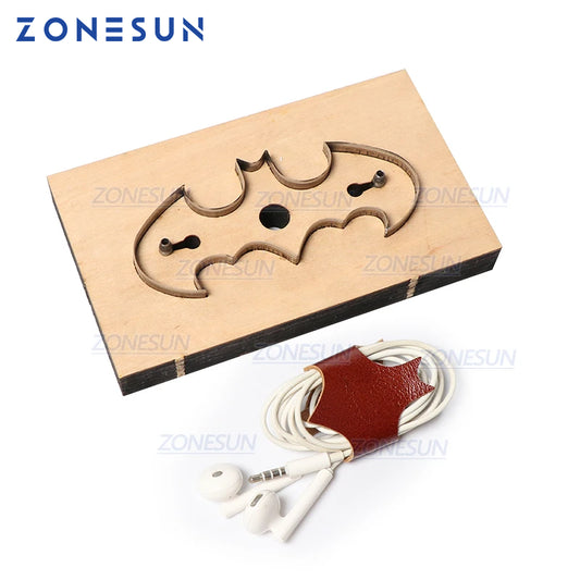 ZONESUN Bat Customized Leather Cutting Die Leather Diy Craft Wire Earphone Collector Wooden Template Punch Cut Steel Rule Die