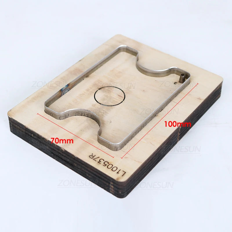 ZONESUN Wooden die-cutting clipboard craft knife die card bag wood blade 100x70mm leather cutting die craft tools