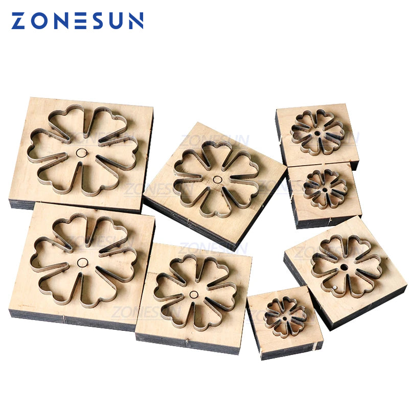 ZONESUN Flower Leather Cutting Die DIY Cut Out Leather Decoration Wood Template Punching Die Cuts Steel Rule Die
