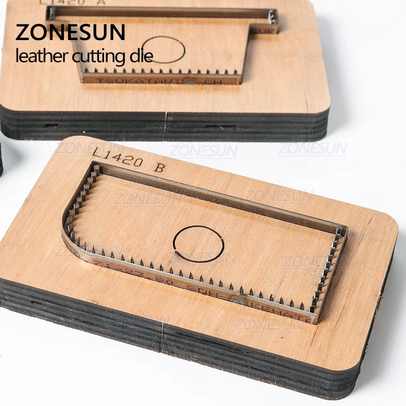 ZONESUN Credit Card holder coin purse Customized leather cutting die handicraft tool punch cutter mold DIY paper wallet cut die