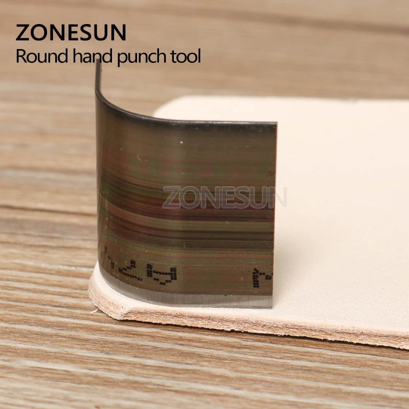 ZONESUN 10pcs/lot Leather Wallet Bag Corner Round Punching Tool Handmade Belt Round Cut Sets DIY Leather  Braclect Corner Punch