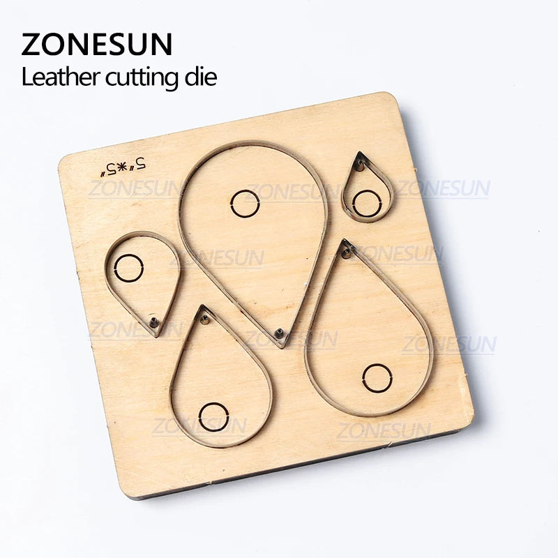 ZONESUN custom leather paper earring decoration cutting steel rule click press die clicker tools handmade handicraft diy