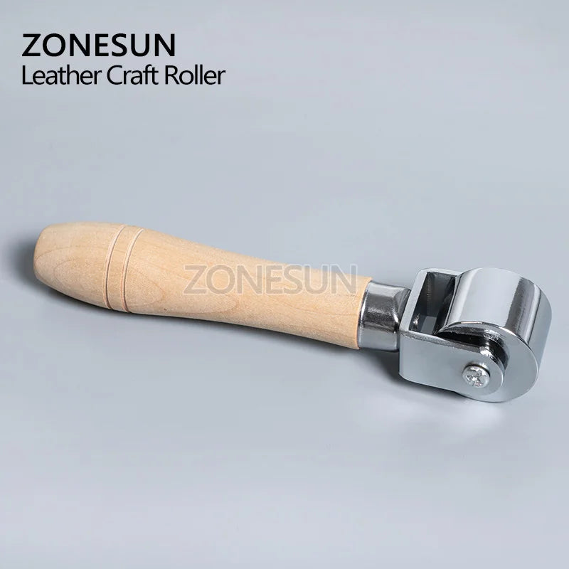 ZONESUN Press Edge Roller Leather Glue Laminating Leather Craft Tools Leather Edge Creaser Smoother For DIY Handmade