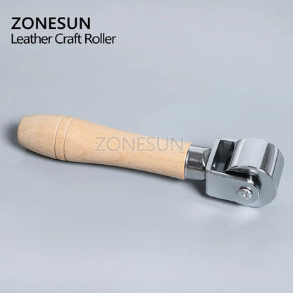 ZONESUN Press Edge Roller Leather Glue Laminating Leather Craft Tools Leather Edge Creaser Smoother For DIY Handmade