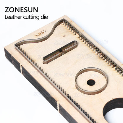 ZONESUN C2 Bank Credit Card Holder Custom Leather Cutting Die Handicraft Punching Tool DIY Paper Clicker Die Wooden Template