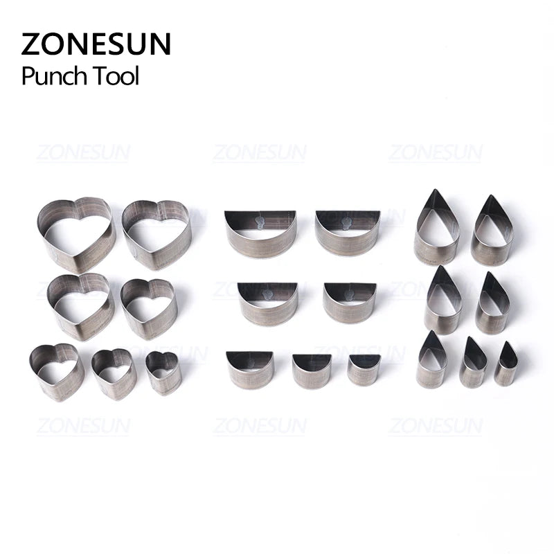ZONESUN Half-Circle Drop Leather Cutting Die Clicker Steel Rule Die 20/25/30/50mm Punching Tool For Cutting Out Leather Earring