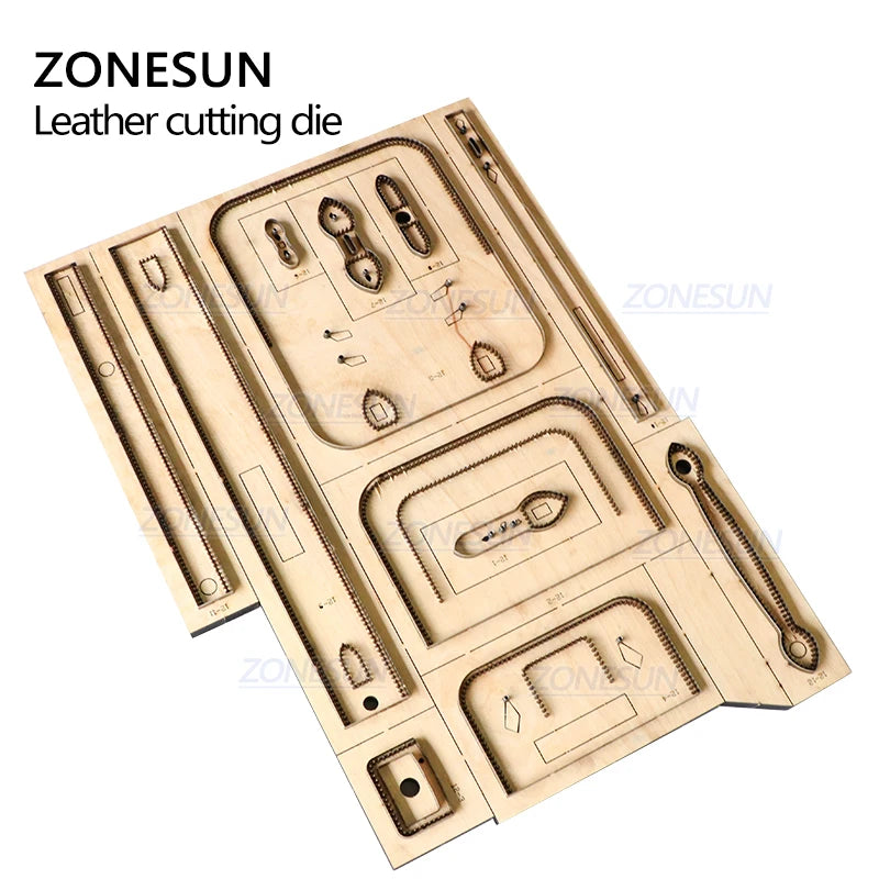 ZONESUN Shoulder Bag Leather Cutting Die Custom Cross-body bag Punching Tool Bag Steel Rule Die Small Wallet Cutter Die Cuts