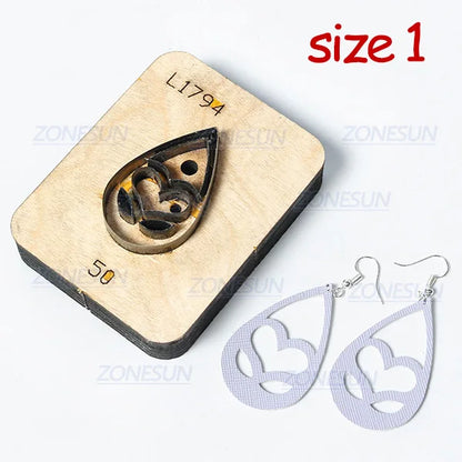 ZONESUN Leather Earring Cutting Die Steel Rule Clicker Die Leather Decoration Tool For Die Cutting Machine DIY Handicraft Cutter