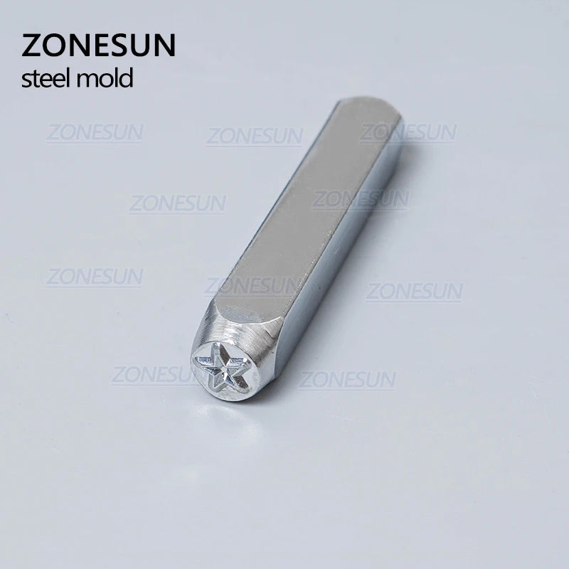 ZONESUN Star Jewelry Metal  Alphabet LOGO Steel Mold Metal Stamping Tools For Jewelry Gold Ring Bracelet Necklace