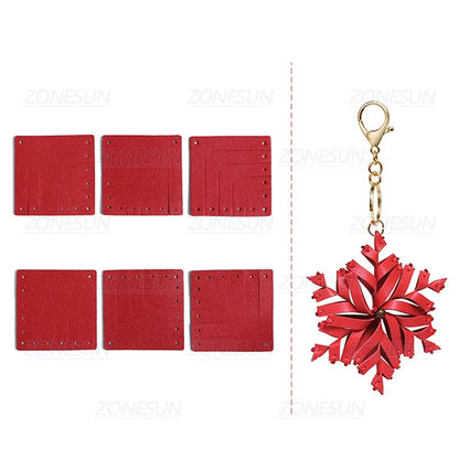 ZONESUN Christmas Tree Bell Custom Leather Cutting Die Leather Diy Craft Tool Key Chain Wooden Template Punch Cut Steel Rule Die