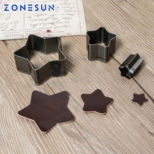 ZONESUN star shape earring leather paper cutting punching click steel rule die press tool cutter handmake handcraft diy