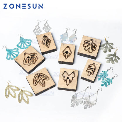 ZONESUN Leather Earring Cutting Die Leaf Paper Art Leather Decoration Tool For Die Cutting Machine DIY Handicraft Cutter